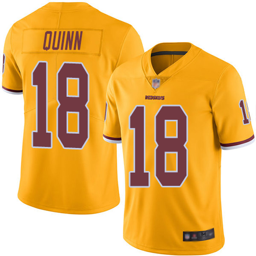 Washington Redskins Limited Gold Men Trey Quinn Jersey NFL Football #18 Rush Vapor Untouchable